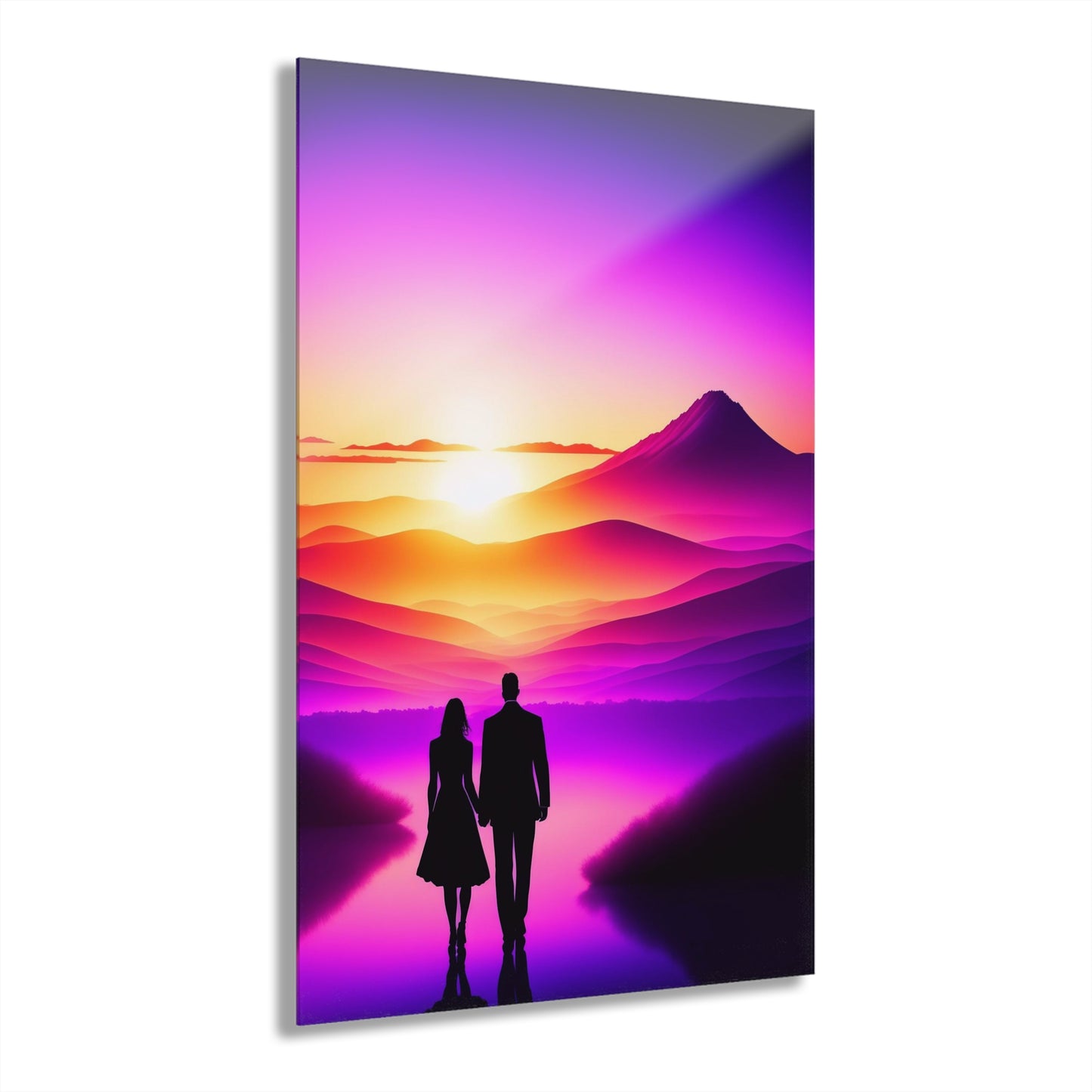 Love On The Horizon French Cleat Acrylic Painting