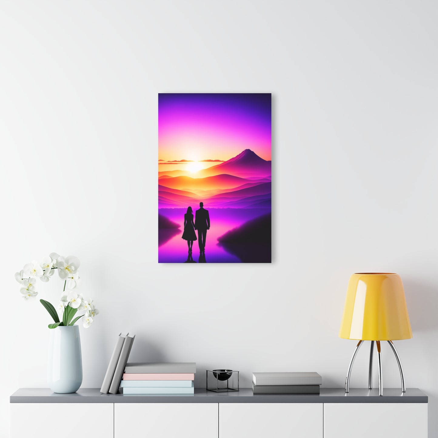 Love On The Horizon French Cleat Acrylic Painting