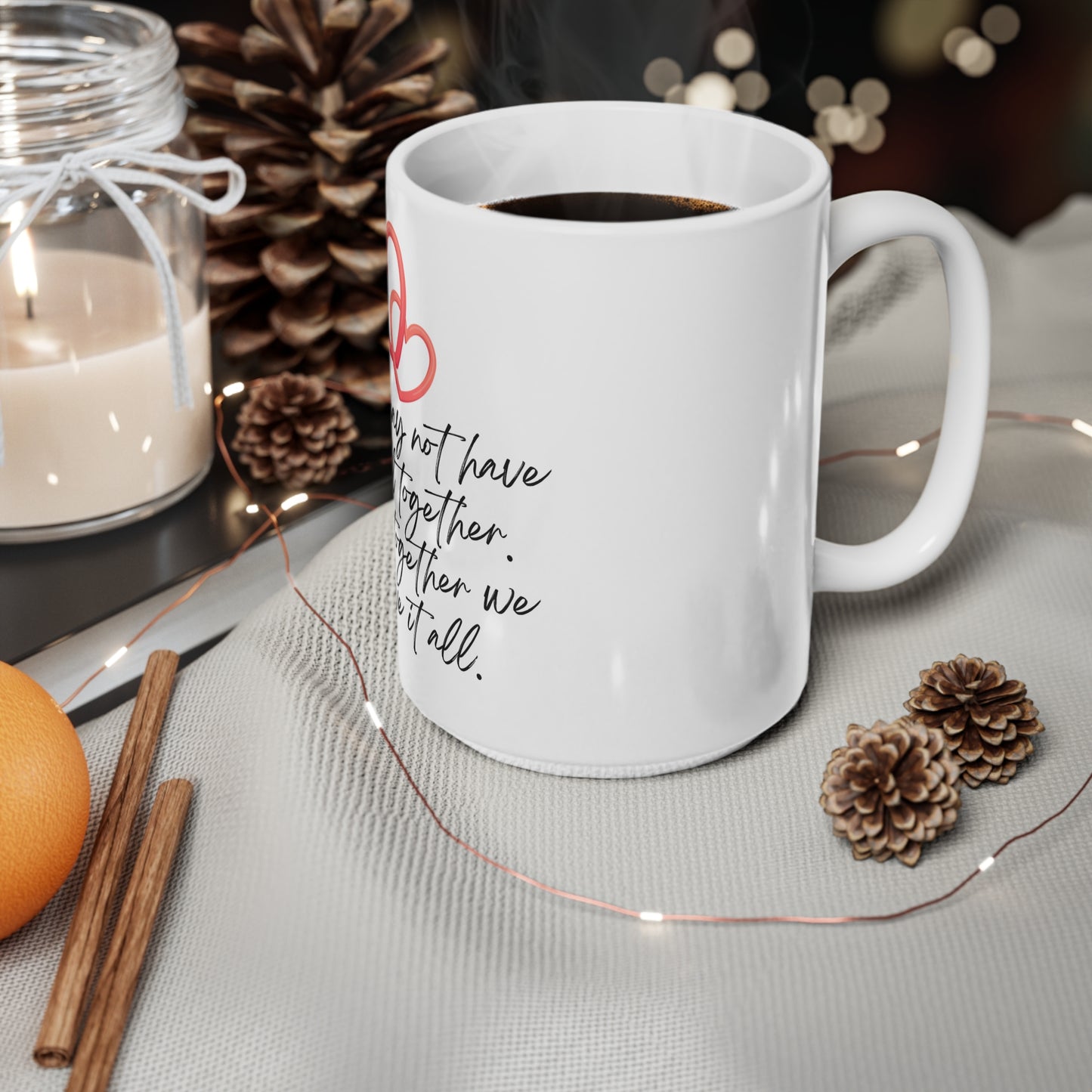 Intertwined Hearts Couples Mug