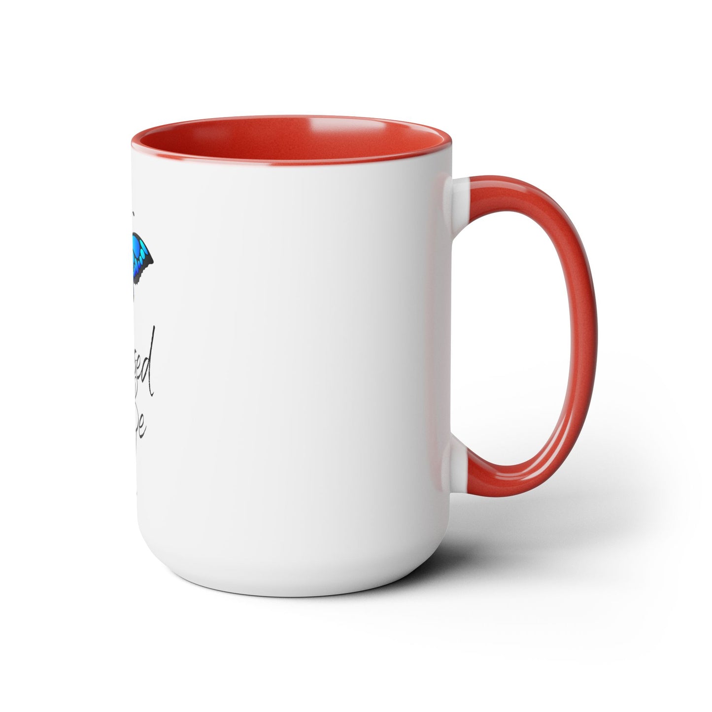 Too Blessed to Be Stressed Coffee Mugs, Two Toned 15oz