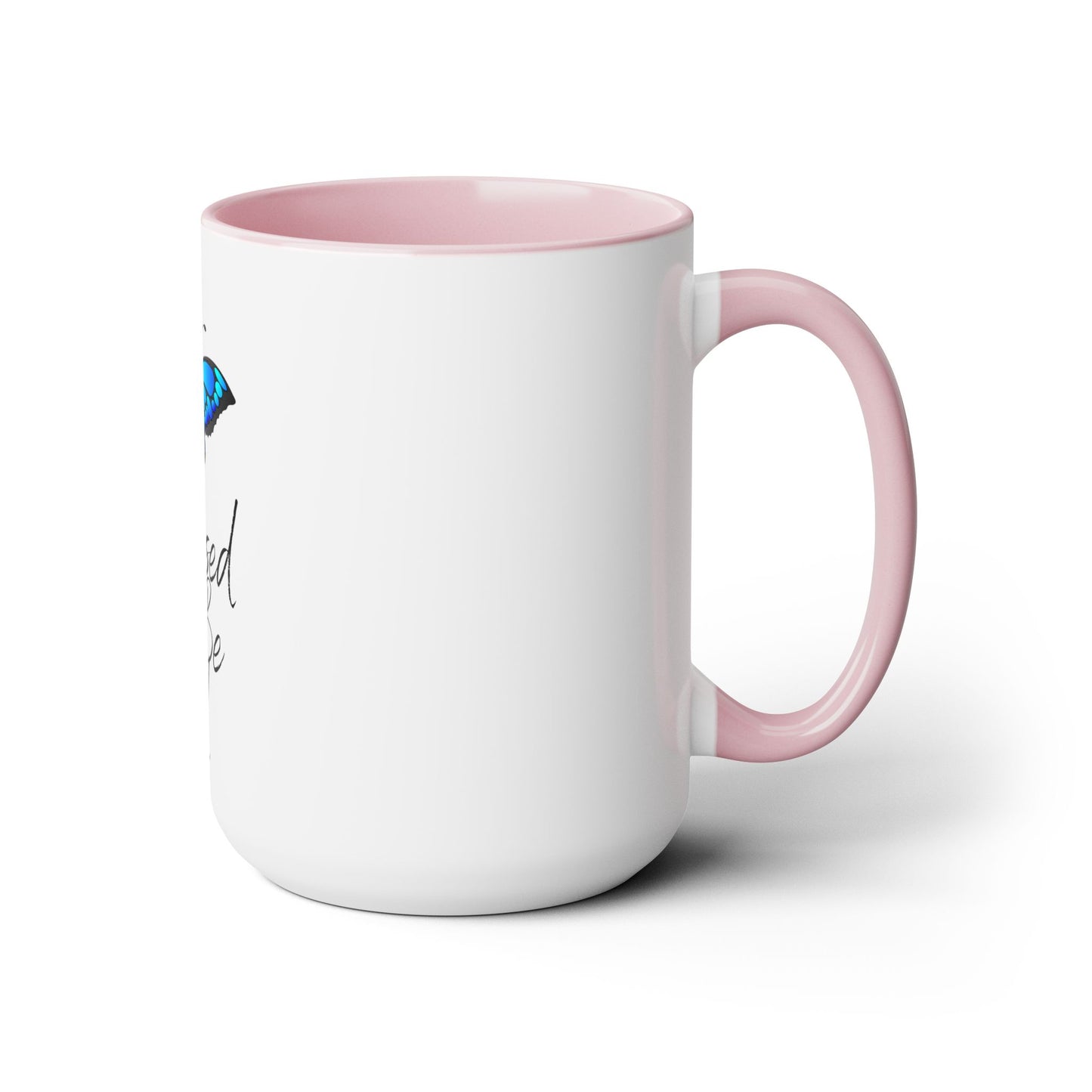 Too Blessed to Be Stressed Coffee Mugs, Two Toned 15oz
