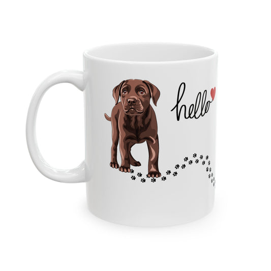 Bella Chocolate Labrador Retriever Coffee Cup