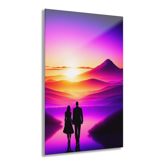 Love On The Horizon French Cleat Acrylic Painting