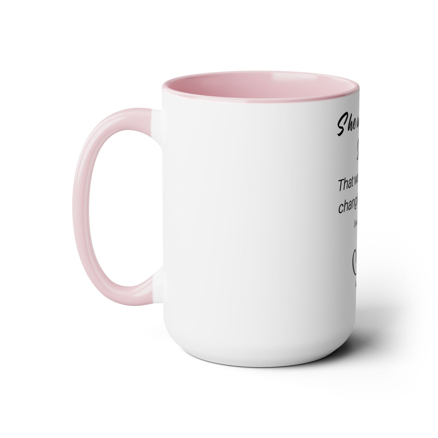 She Walked With Jesus Inspirational Two Tone Mug