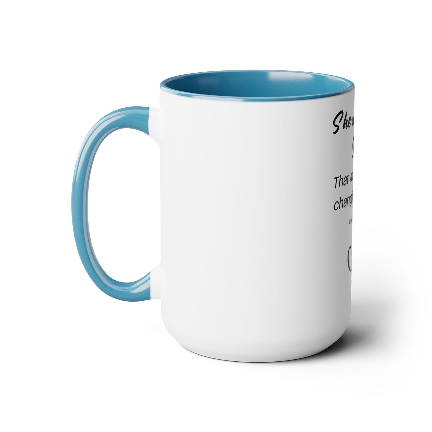 She Walked With Jesus Inspirational Two Tone Mug