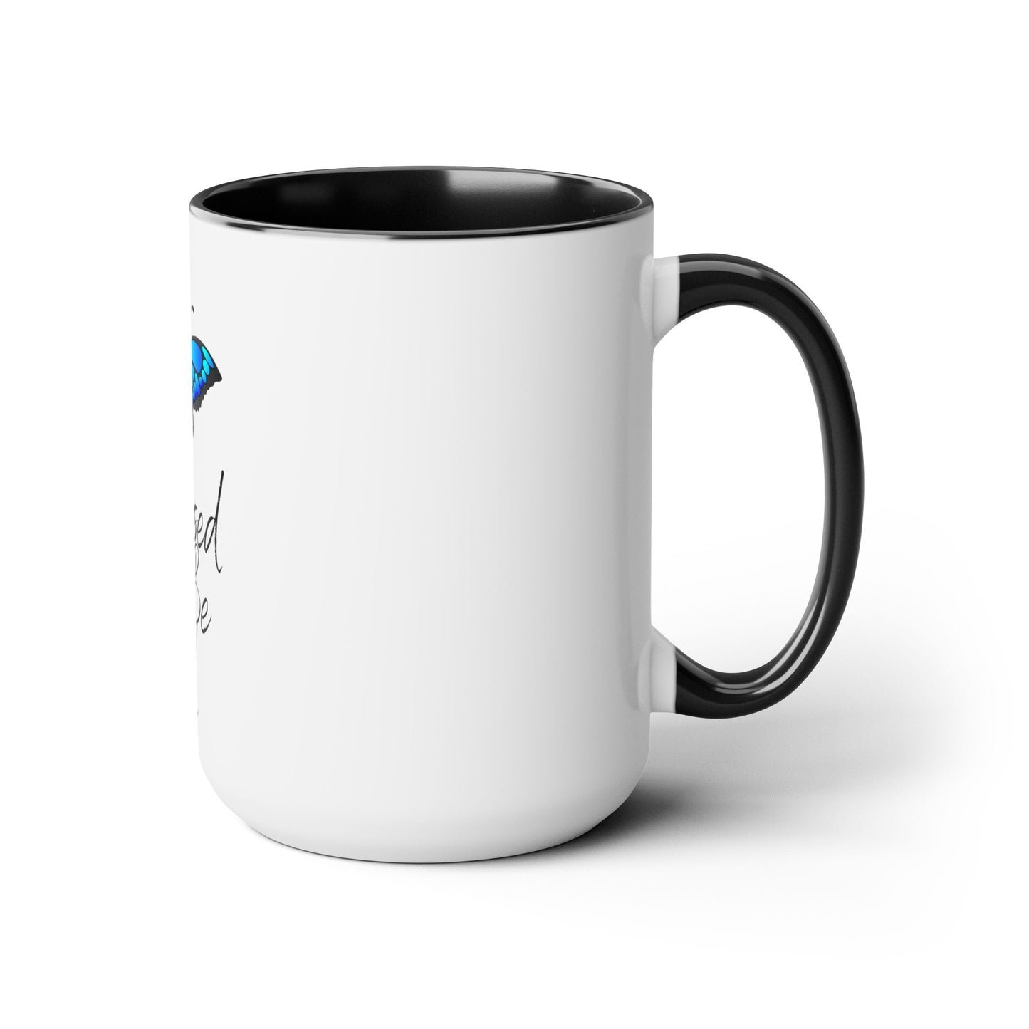 Too Blessed to Be Stressed Coffee Mugs,  Two Toned 15oz